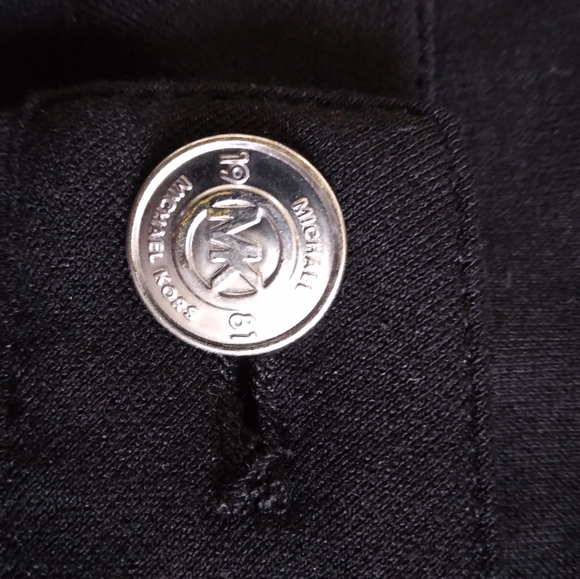 NWOT-MICHAEL KORS ALL BLACK STRECHY PANTS - Picture 2 of 5